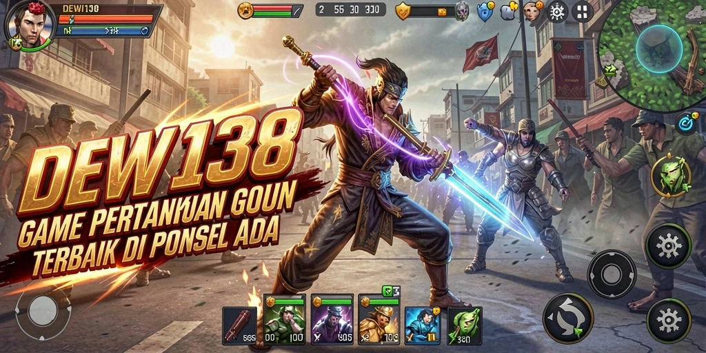 Tampilan gameplay seru dan karakter bertarung dalam DEWI138.