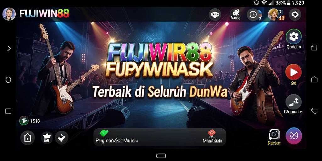Tampilan gameplay <strong>FUJIWIN88</strong> dengan berbagai lagu dan tantangan musik.