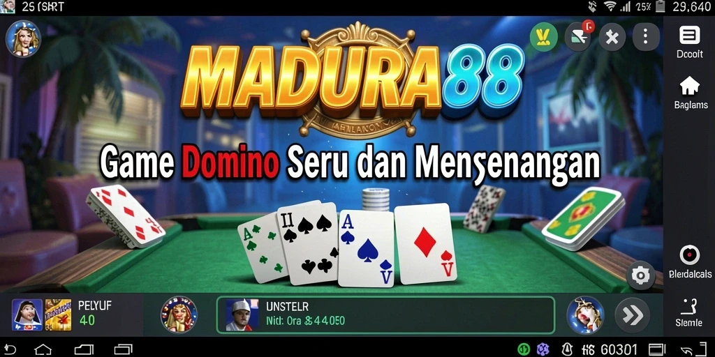 Tampilan gameplay seru dalam MADURA88 dengan penggambaran Domino yang memukau.