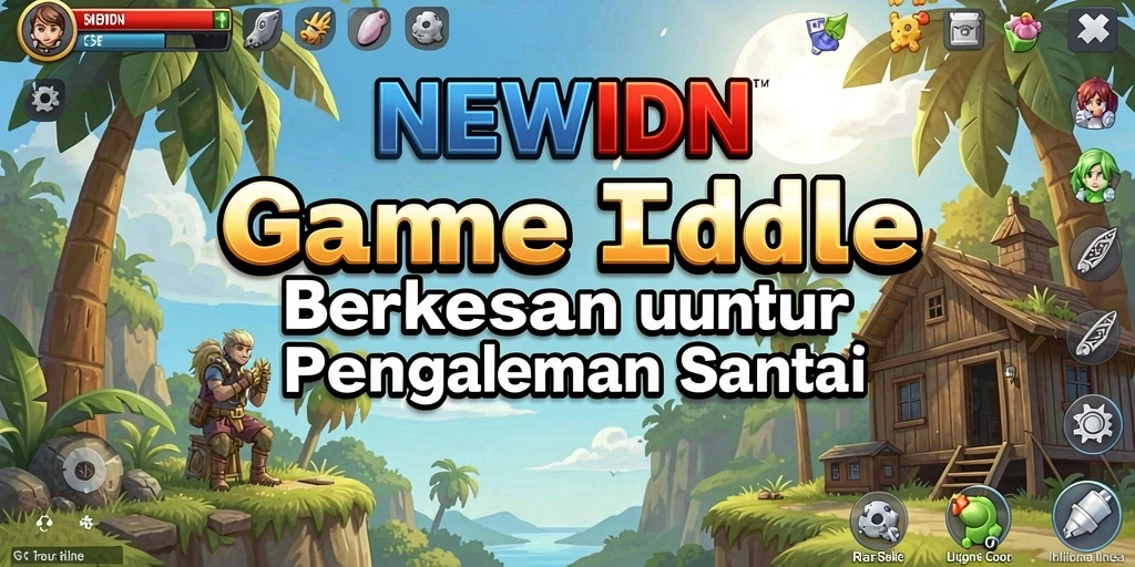 Screenshot gameplay <strong>NEWIDN</strong> menunjukkan karakter yang sedang beraksi dalam misi idle.