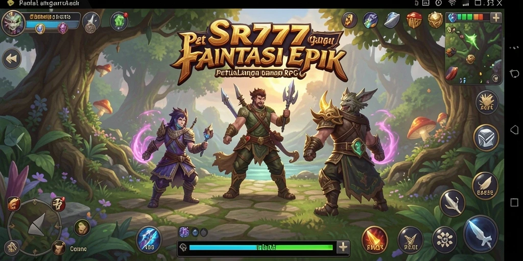 Tampilan gameplay SR777 dengan pertarungan seru dan karakter yang menawan.