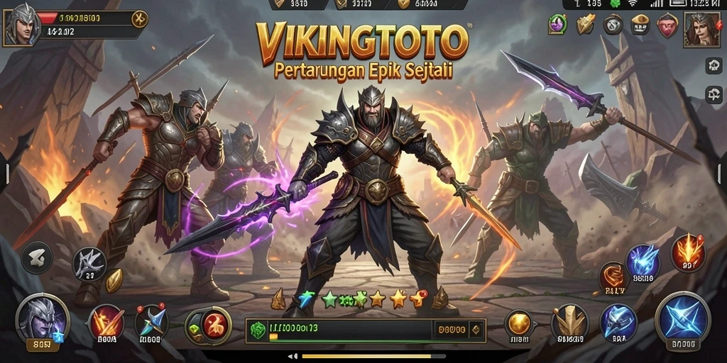 Tampilan pertarungan epik di VIKINGTOTO yang memacu adrenalin.